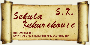 Sekula Kukureković vizit kartica